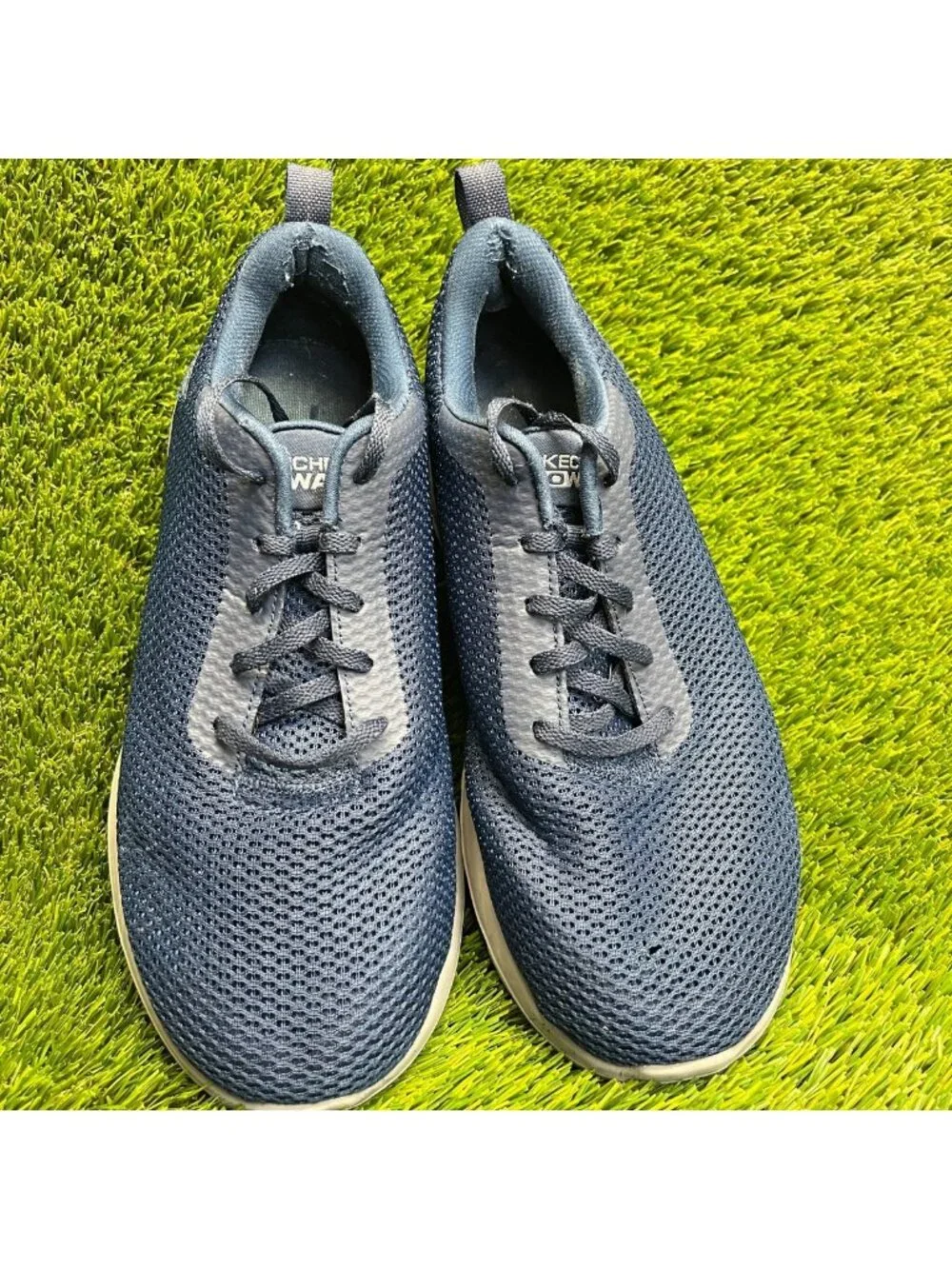 Skechers Go Walk Max Mens Size 10 3E Blue Gray Athletic Running Shoes Sneakers